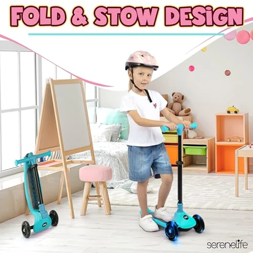 3 Wheel Foldable Kids Scooter, SereneLife