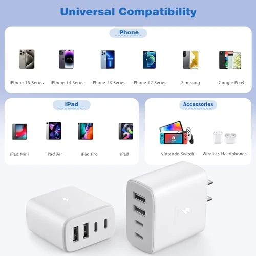 40W 2Pack 4Port USB C PD Charger Block, Shenzhen Jiaxingyuan Technology Co., Ltd.