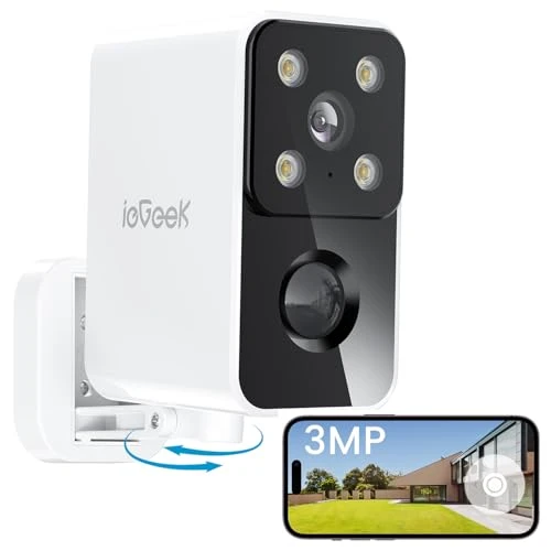 Security Camera Wireless Outdoor Pan Rotating, iegeek