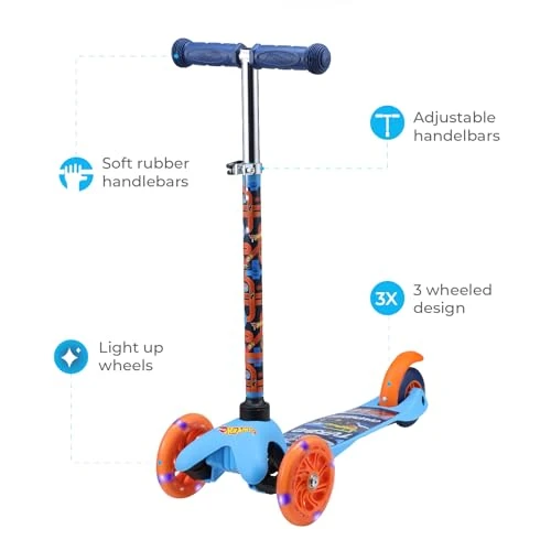 Extra Wide Deck Scooter with Light Up Wheels, Voyager