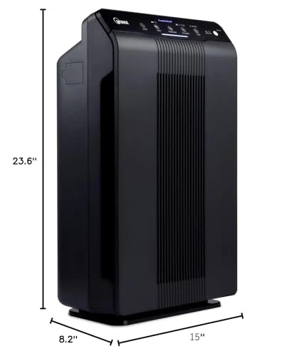 Air Purifier with True HEPA, PlasmaWave and Odor Reducing Washable AOC Carbon Filter, Winix