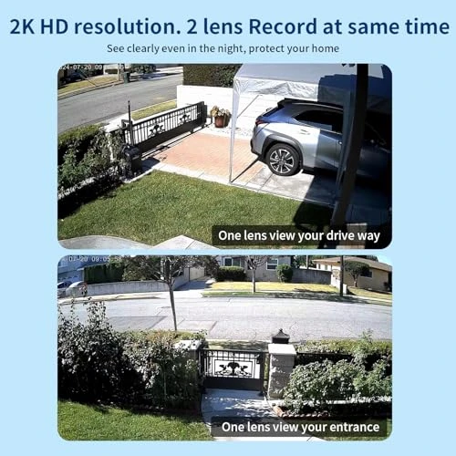 Dual Lens WiFi Security Camera Outdoor