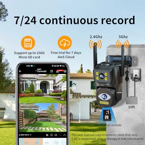 Dual Lens WiFi Security Camera Outdoor
