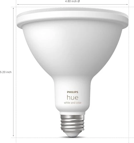 Smart 100W PAR38 LED Bulb - White and Color Ambiance Color-Changing Light — Smart Light Bulb, Philips Hue