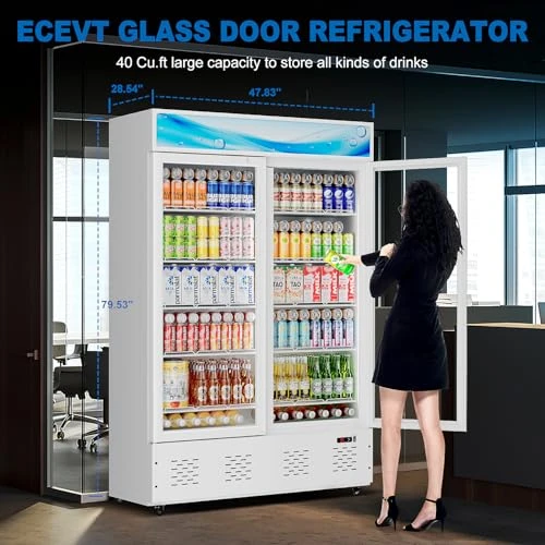 Commercial Beverage Refrigerator with Glass Door — Smart Refrigerator, ECEVT