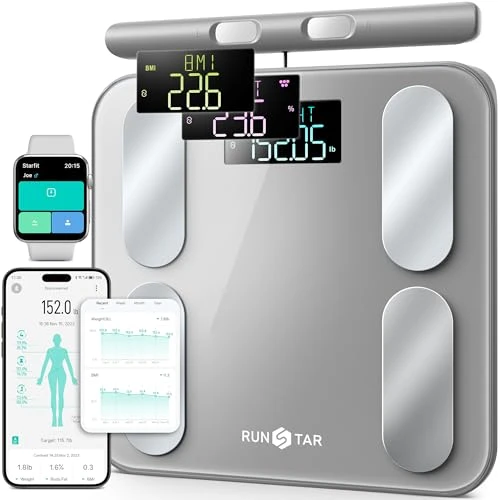 Digital Bathroom Scale for Body Weight and Composition — Smart Scale, runstar