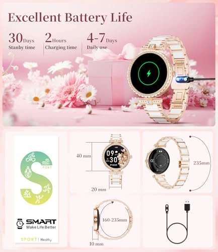 Elegant AMOLED Smartwatch for Women — Smart Watch, ESFOE