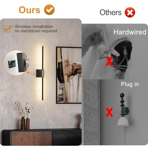 LED Wall Sconces Set of 2, ZEBALINE