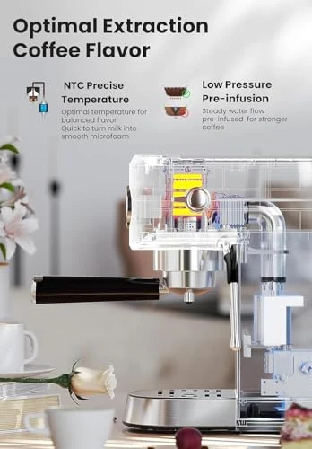 Professional Espresso Maker with Milk Frother — Coffee Maker, Gevi