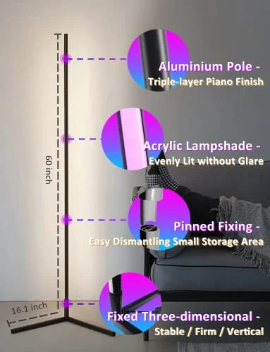 Smart RGB LED Corner Lamp, Sotipevs