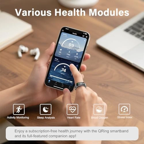 Smart Ring with Display Screen & Wireless Charging, Jojovenusmall