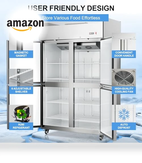4 Door Commercial Refrigerator — Mini Fridges, ECEVT
