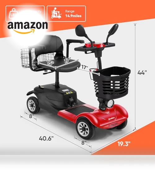 4-Wheel Foldable Mobility Scooter — Push Scooters, WheelWavi