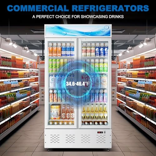 Commercial Beverage Refrigerator with Glass Door, ECEVT