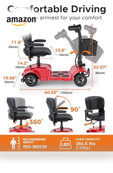 Folding 4 Wheel Mobility Scooter — Mobility Scooters, ENGWE