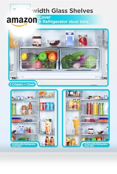 French Door Refrigerator with Built-in Ice Maker — Cooling Solutions, BLACK+DECKER