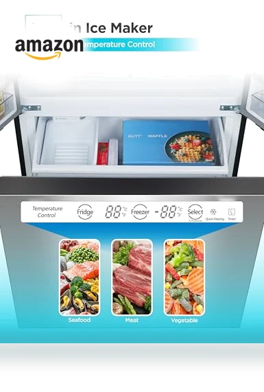 French Door Refrigerator with Built-in Ice Maker — Cooling Solutions, BLACK+DECKER