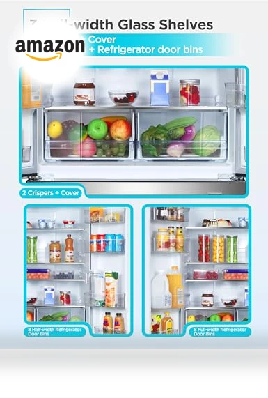 French Door Refrigerator with Built-in Ice Maker — Cooling Solutions, BLACK+DECKER