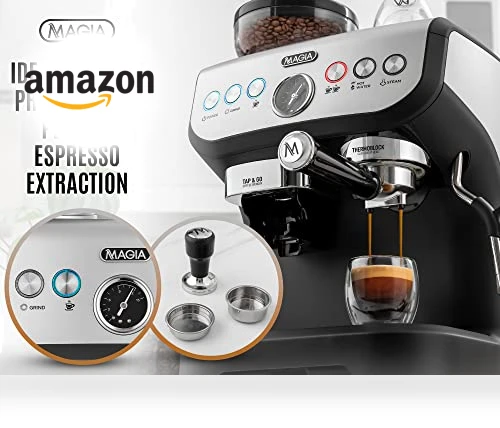 Manual Espresso Machine with Grinder and Milk Frother — Coffee & Espresso Combos, Zulay Kitchen