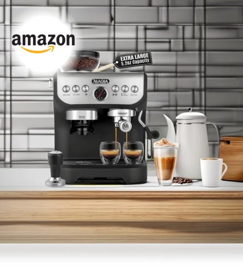 Manual Espresso Machine with Grinder and Milk Frother — Coffee & Espresso Combos, Zulay Kitchen