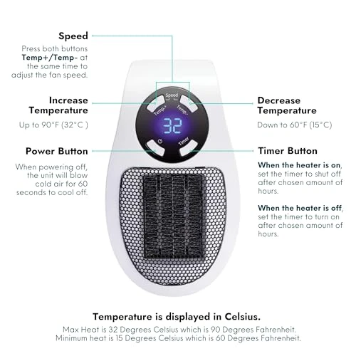 Portable Electric Space Heater, Alpha Heater