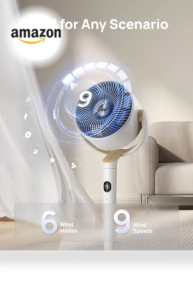 Smart Pedestal Fan with RGB Light — Ceiling Fans, Dreo