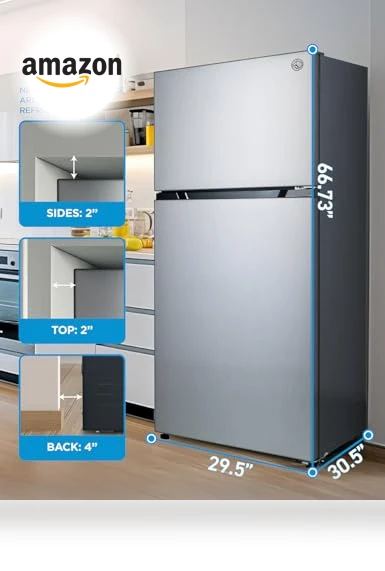 Top Mount Refrigerator with Freezer — Mini Fridges, Commercial Cool