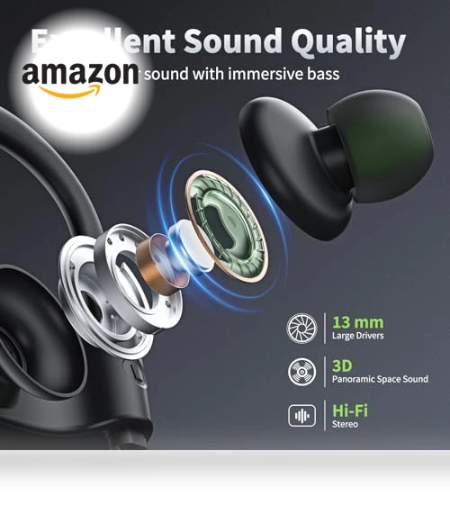 Wireless Earbuds with Earhooks — In-Ear Headphones, JOYWISE