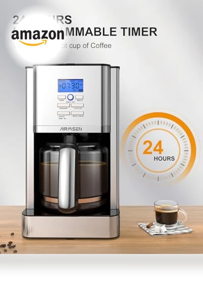 12-Cup Programmable Drip Coffee Maker — Coffee Makers, AIRMSEN