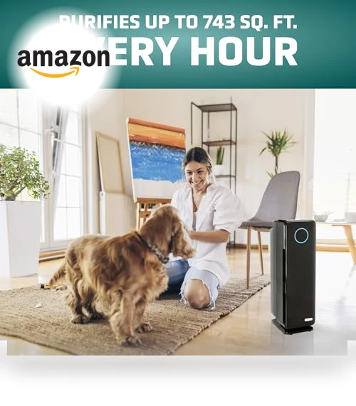 5-In-1 HEPA Air Purifier for Home — Activated Carbon Air Purifiers, GermGuardian