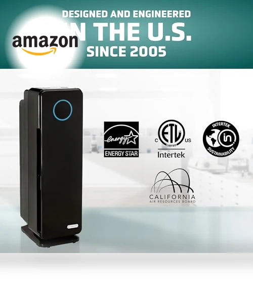 5-In-1 HEPA Air Purifier for Home — Activated Carbon Air Purifiers, GermGuardian