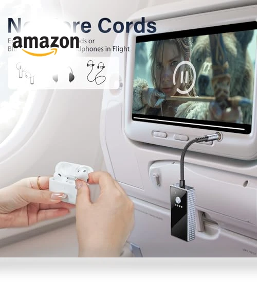 Airplane Bluetooth Transmitter for 2 AirPods or Headphones — Wireless Audio Transmitters, Xumee