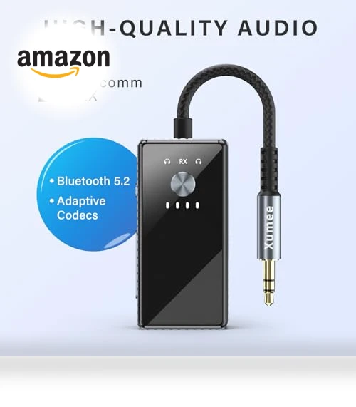 Airplane Bluetooth Transmitter for 2 AirPods or Headphones — Wireless Audio Transmitters, Xumee