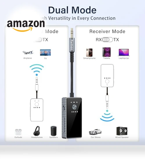 Airplane Bluetooth Transmitter for 2 AirPods or Headphones — Wireless Audio Transmitters, Xumee