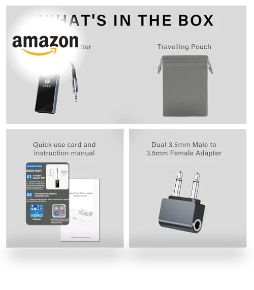 Airplane Bluetooth Transmitter for 2 AirPods or Headphones — Wireless Audio Transmitters, Xumee