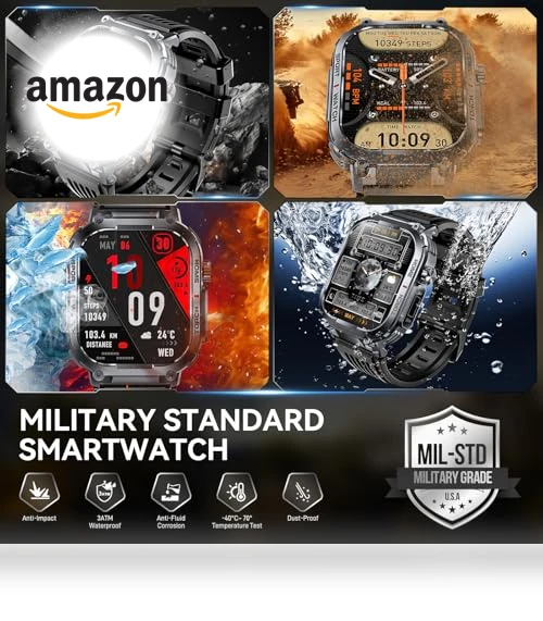 Military Smart Watch for Men — Smartwatches, Bassizo