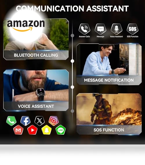 Military Smart Watch for Men — Smartwatches, Bassizo