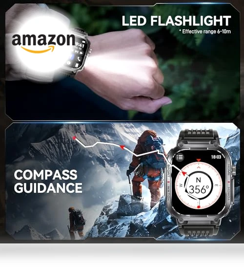 Military Smart Watch for Men — Smartwatches, Bassizo