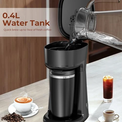 Mini Single Serve Coffee Maker Brewer, Havato