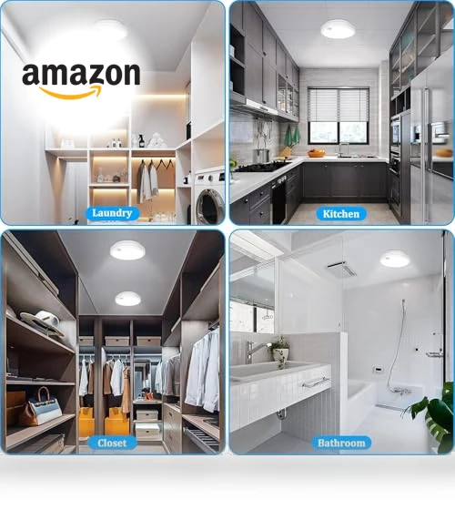 Motion Sensor LED Ceiling Light — Overhead Lighting, Brightever