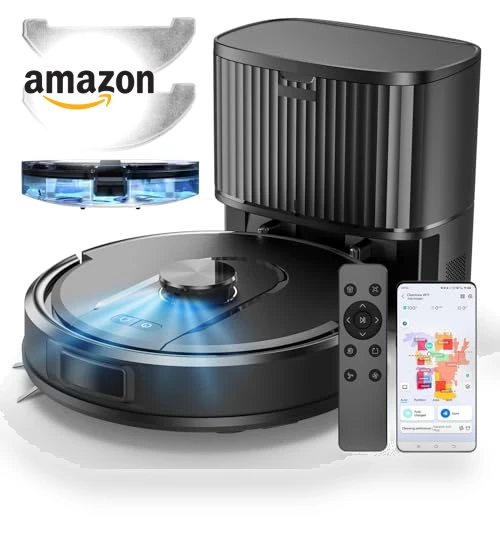 Robot Vacuum and Mop with Self-Emptying — Smart Cleaning Robots, PSUK
