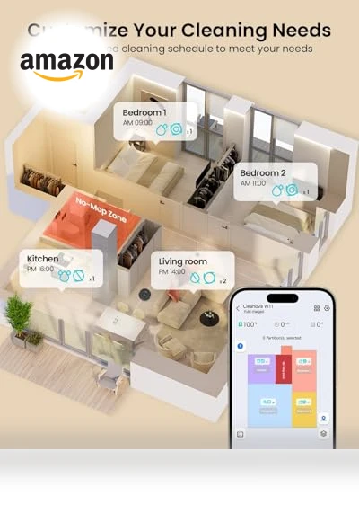 Robot Vacuum and Mop with Self-Emptying — Smart Cleaning Robots, PSUK