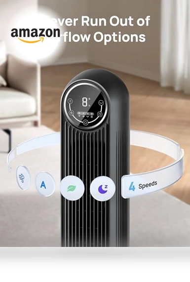 Smart Oscillating Quiet Floor Fan — Ceiling Fans, Dreo