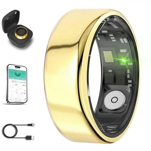 Smart Ring with Charging Box, Hivisuals