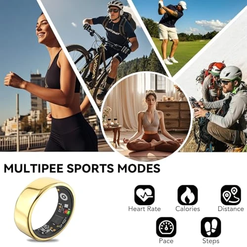 Smart Ring with Charging Box, Hivisuals