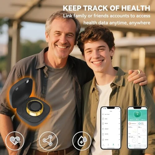 Smart Ring with Charging Box, Hivisuals