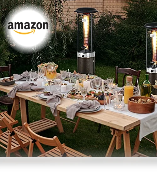 Stainless Steel Standing Propane Patio Heater — Heater Parts, BALI OUTDOORS