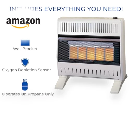Ventless Propane Gas Infrared Space Heater with Thermostat Control — Portable Heating Solutions, ProCom