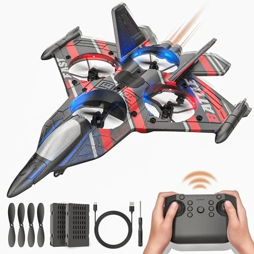 RC Plane with 360° Flips and LED Lights — Drone, BEZGAR