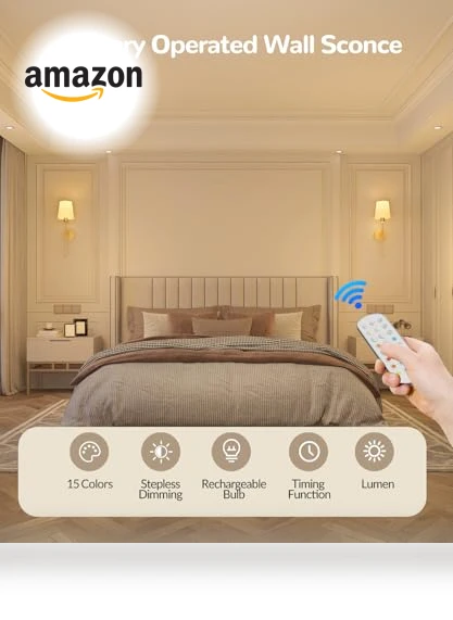 Rechargeable Wall Sconce Set — Wall Lighting, CASGAL